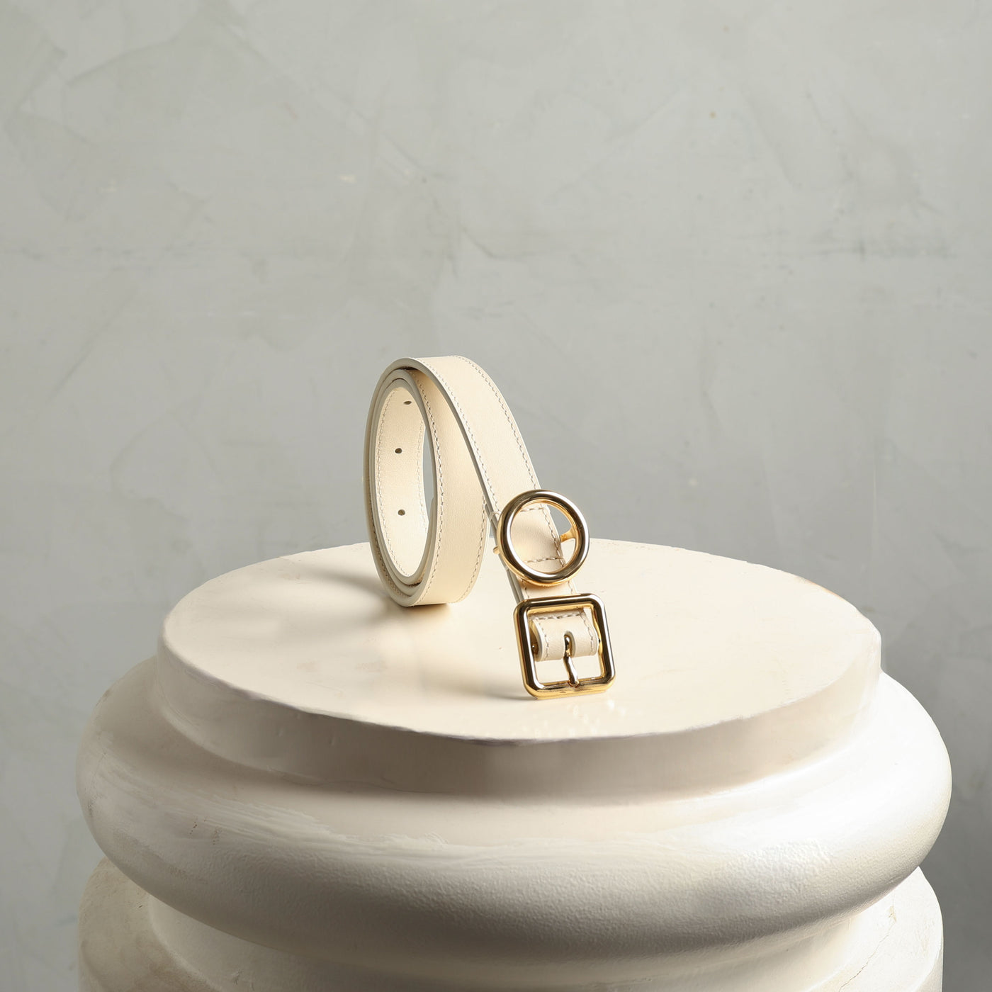 ivory white belt from jacquemus