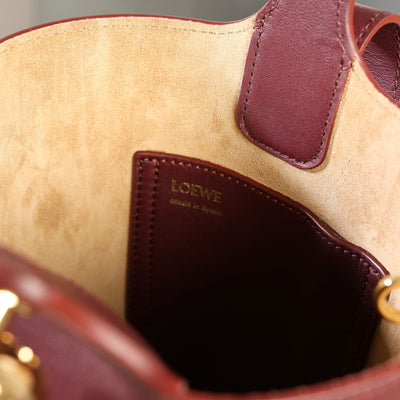 Loewe Mini Pebble Bag Maroon 