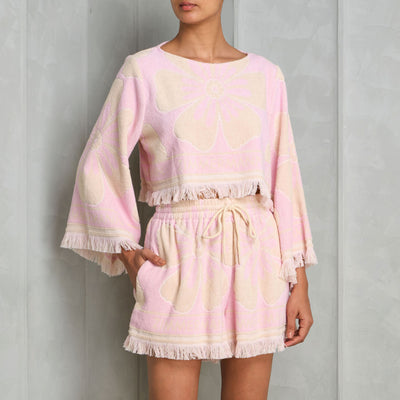 Zimmermann Pop Towelling Crop Top pink 