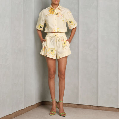 Zimmermann Lightburst Relaxed Crop Shirt yellow 