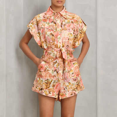 Zimmermann Golden Cuffed Playsuit short multicoloured prints