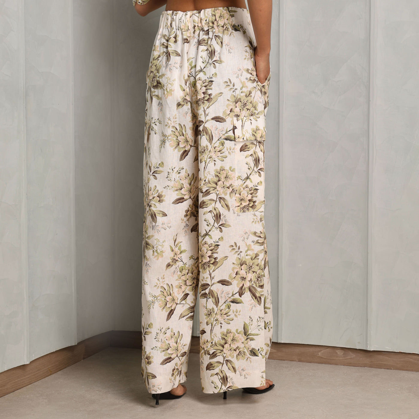 Zimmermann Golden Relaxed Pocket Pants printed