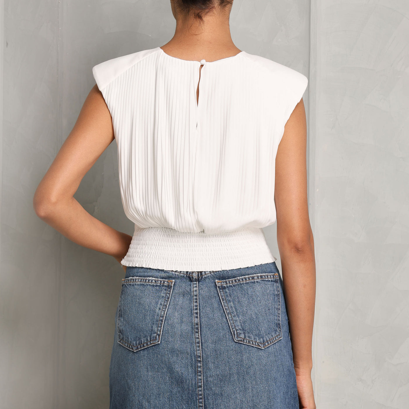 Simkhai Matlida Cropped Top white easy classy top