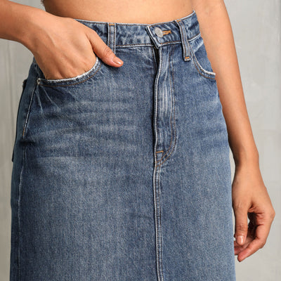 SIMKHAI Della Midi skirt denim