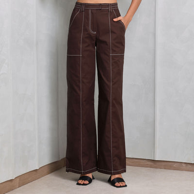 SIMKHAI Delfina Cargo Pants brown long 