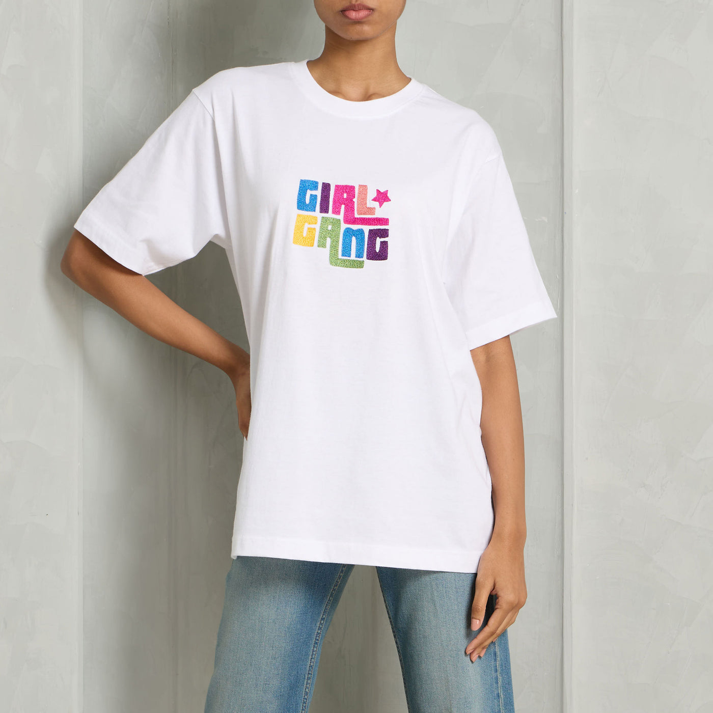 Girl Gang Embroidered T-shirt