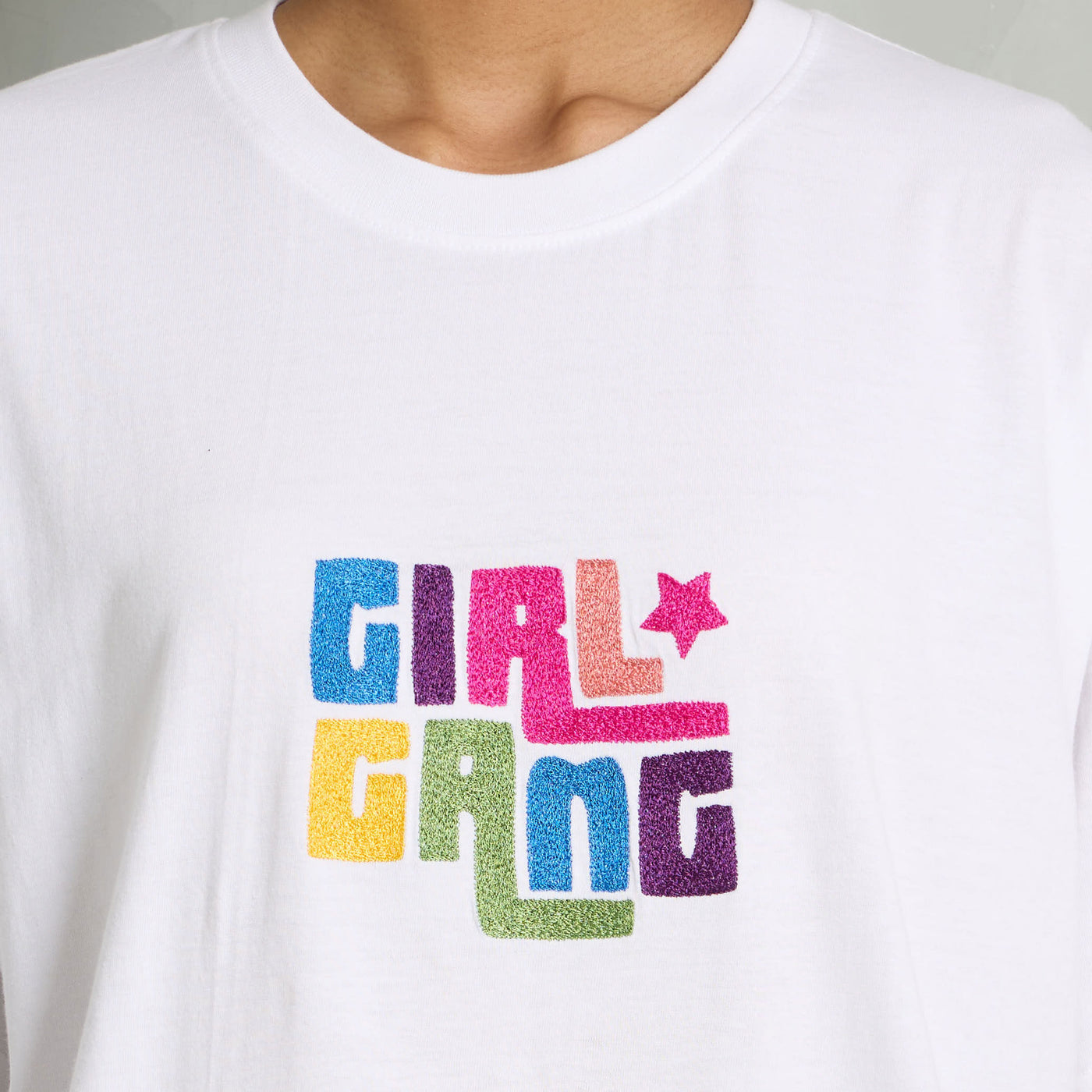 Girl Gang Embroidered T-shirt