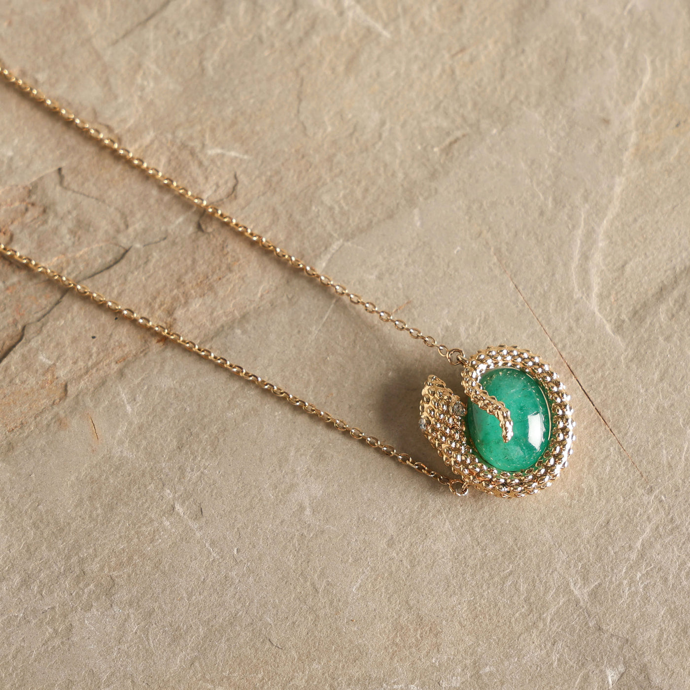 Snake Emerald Necklace