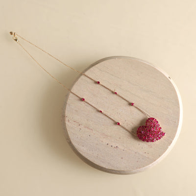 Ruby Heart Necklace