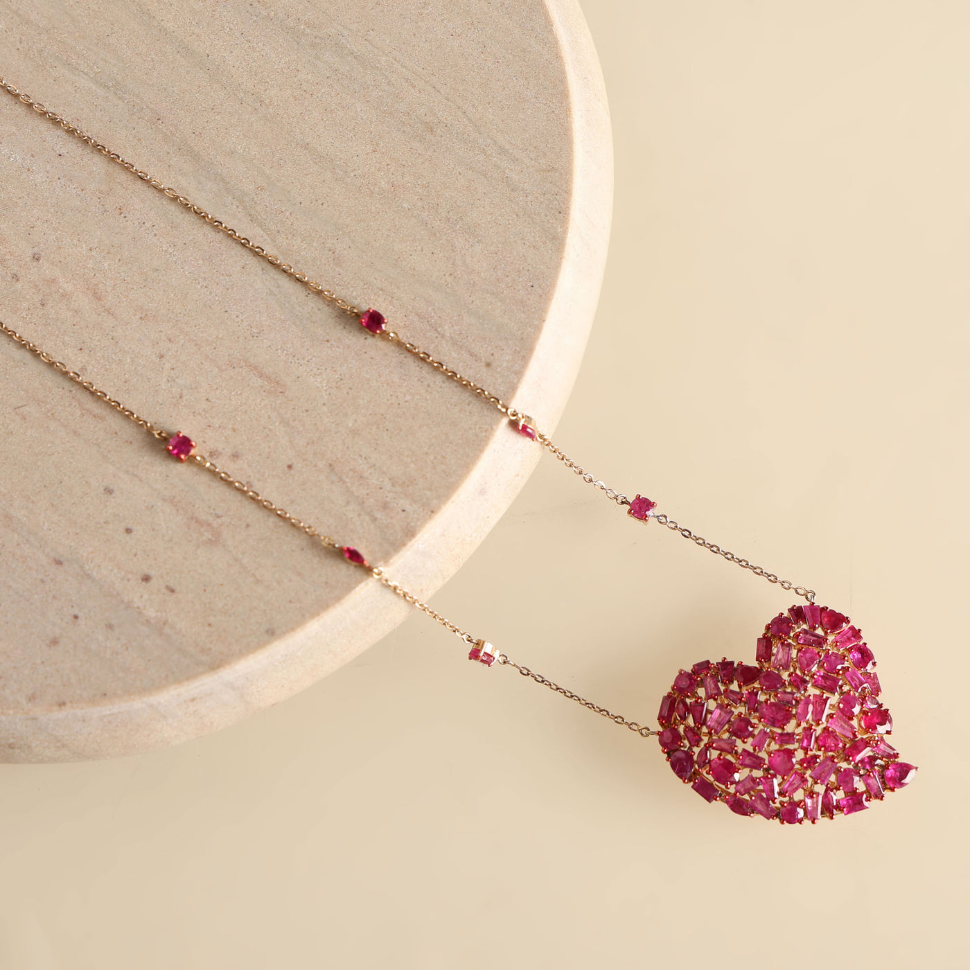 Ruby Heart Necklace