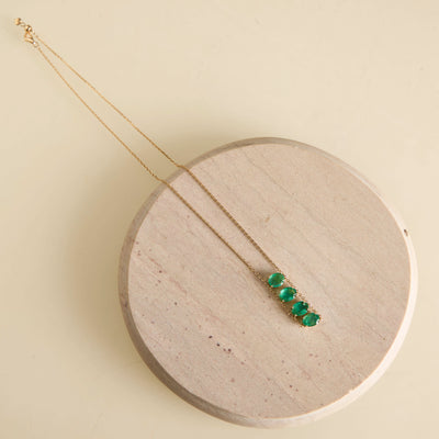 Vertical Emerald Necklace