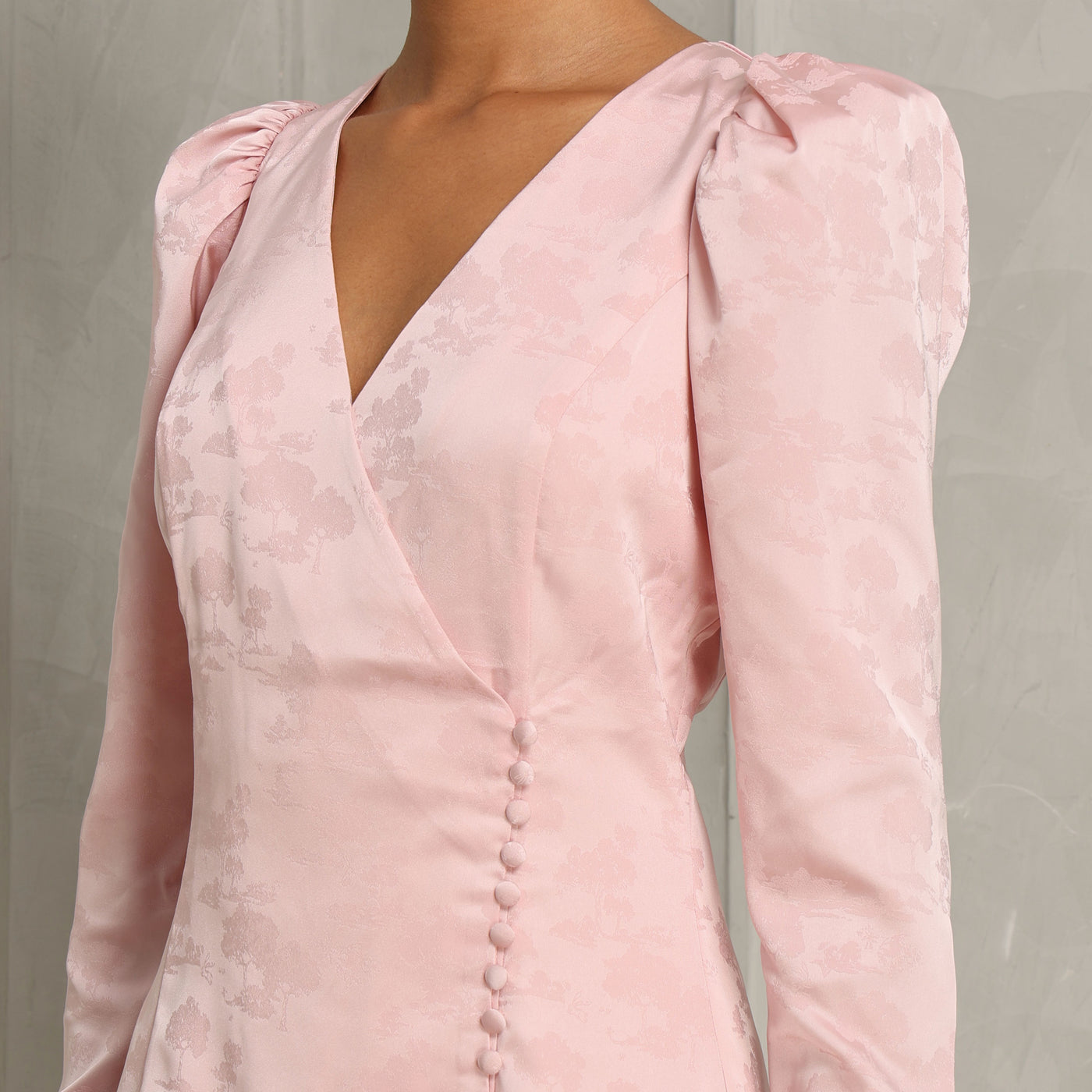 ROTATE Birger Christensen Pink Puff Sleeve Mini Dress