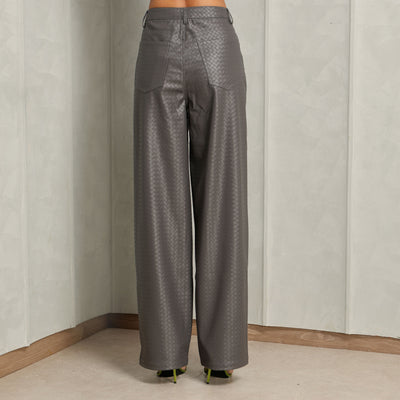 ROTATE Birger Christensen Relaxed Fit  High Waist Braided Pants