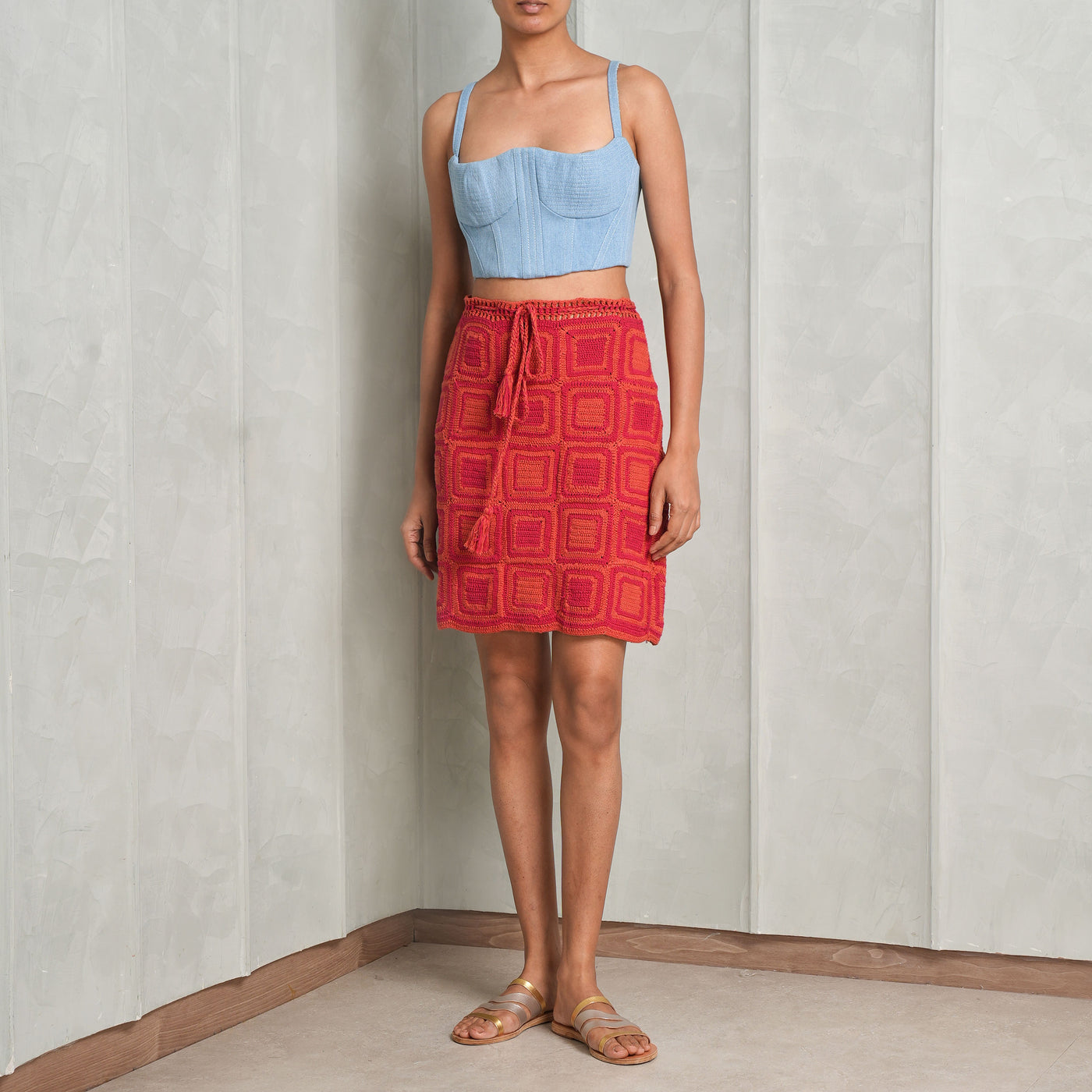 HESS Sevilla Crochet Skirt orange