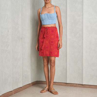 HESS Sevilla Crochet Skirt orange