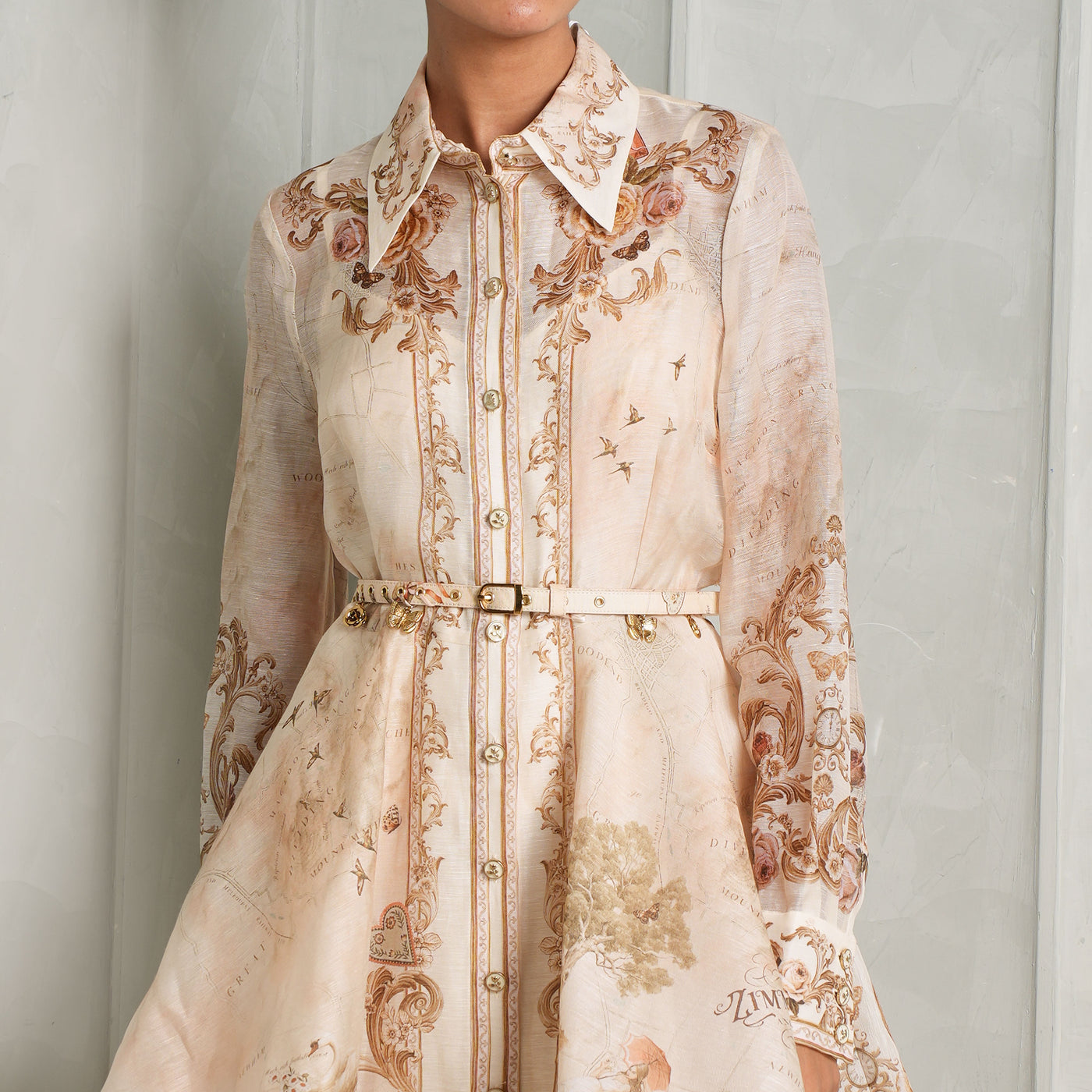 map print zimmermann mini dresses
