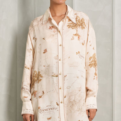 relaxed printed shirt zimmermann le mill