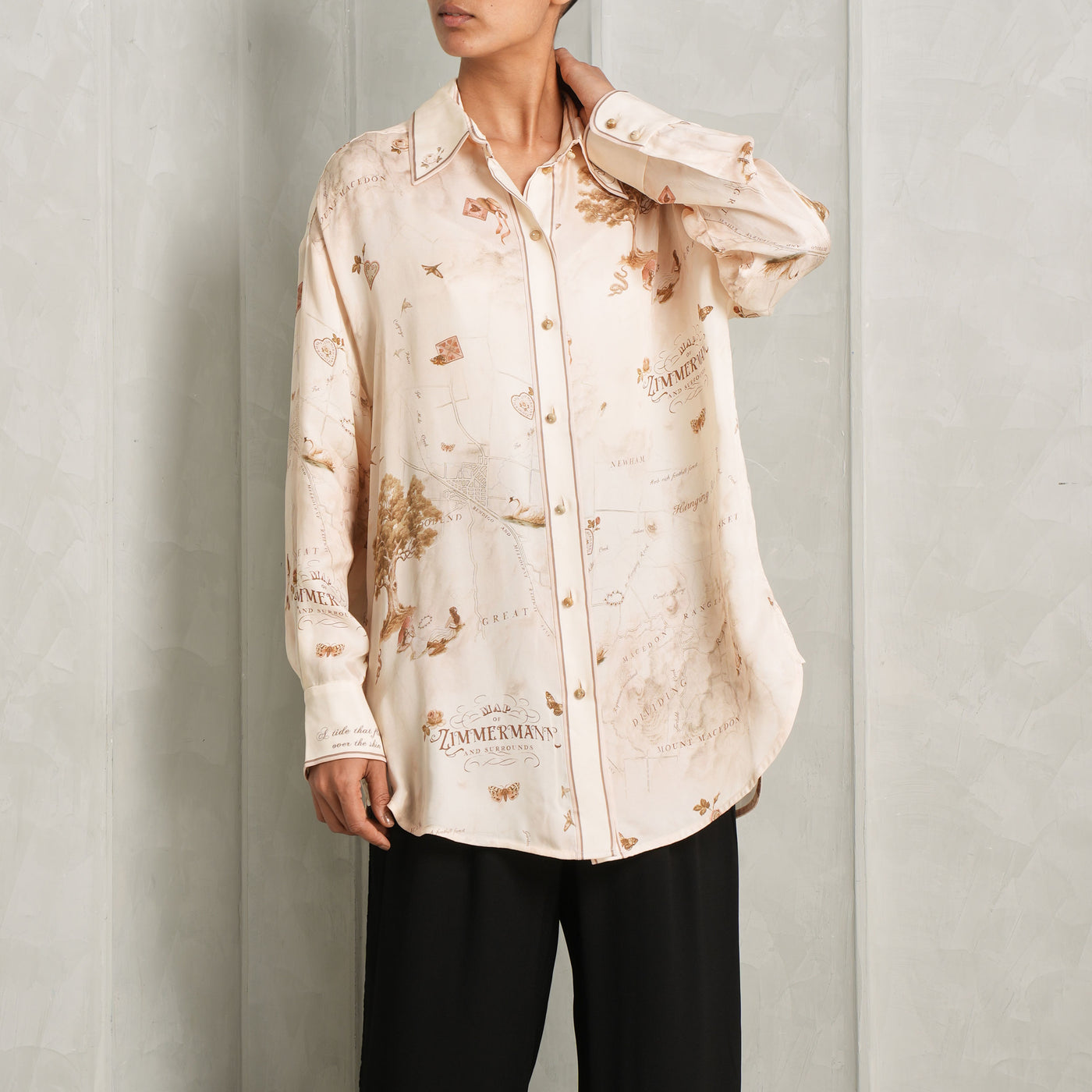 map print relaxed blouse zimmermann