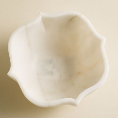 Ecru Marble Arabesque Bowl