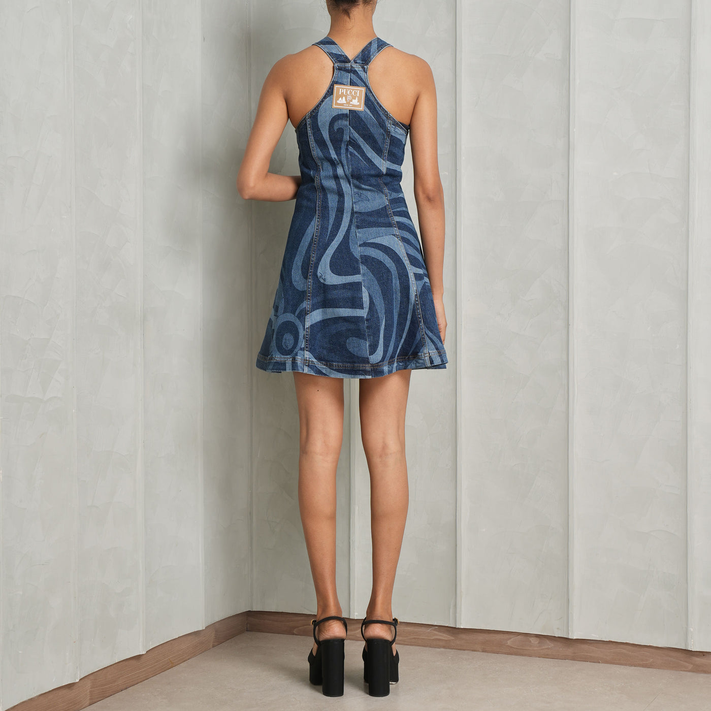 PUCCI Scoop Neck Racerback Mini Dress