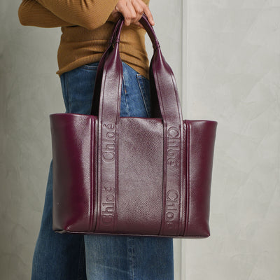 Chloé Woody Medium Tote Bag  Leather