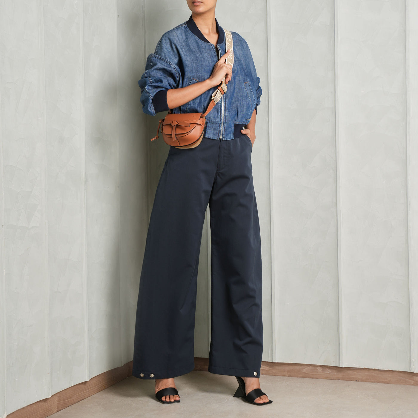 LOEWE Baloon trousers black long pants cotton midnight blue