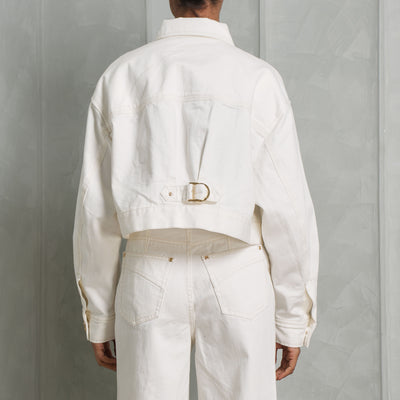 ZIMMERMANN matchmaker white denim cropped jacket