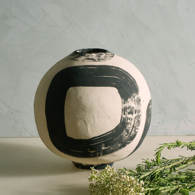 Brush Stroke Moon Jar