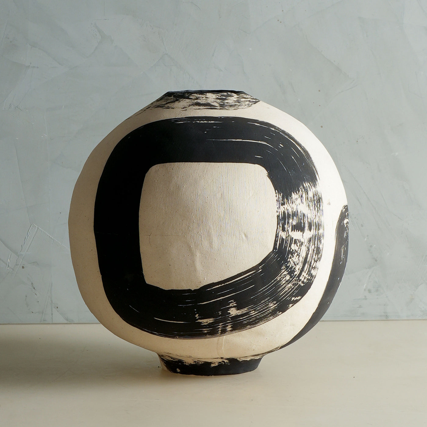 Brush Stroke Moon Jar