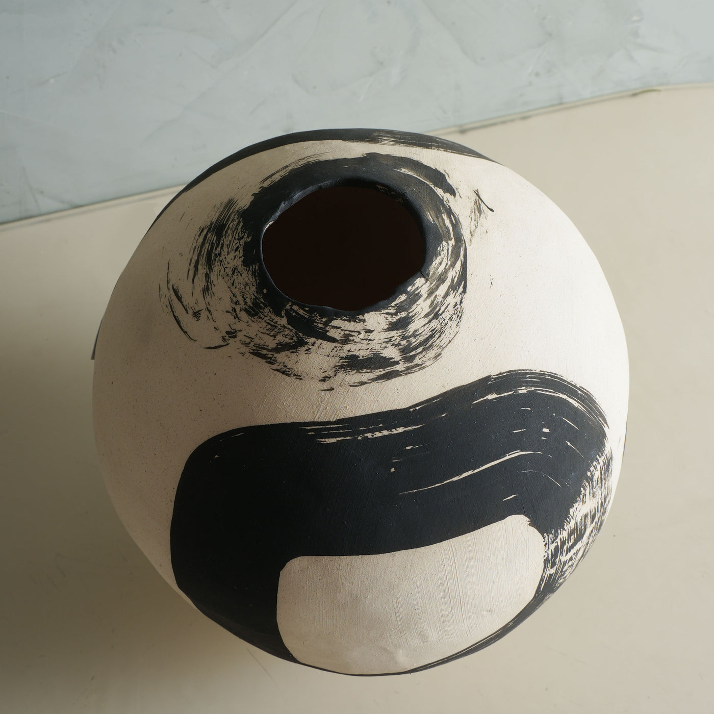 Brush Stroke Moon Jar