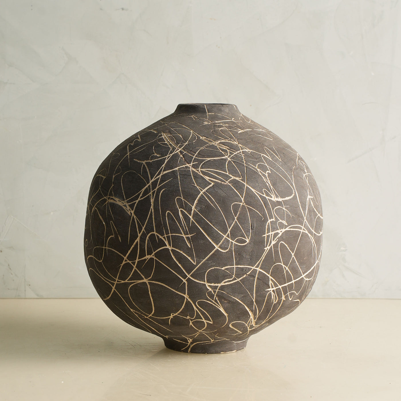 Moon Jar Small Scrible Matte Glaze