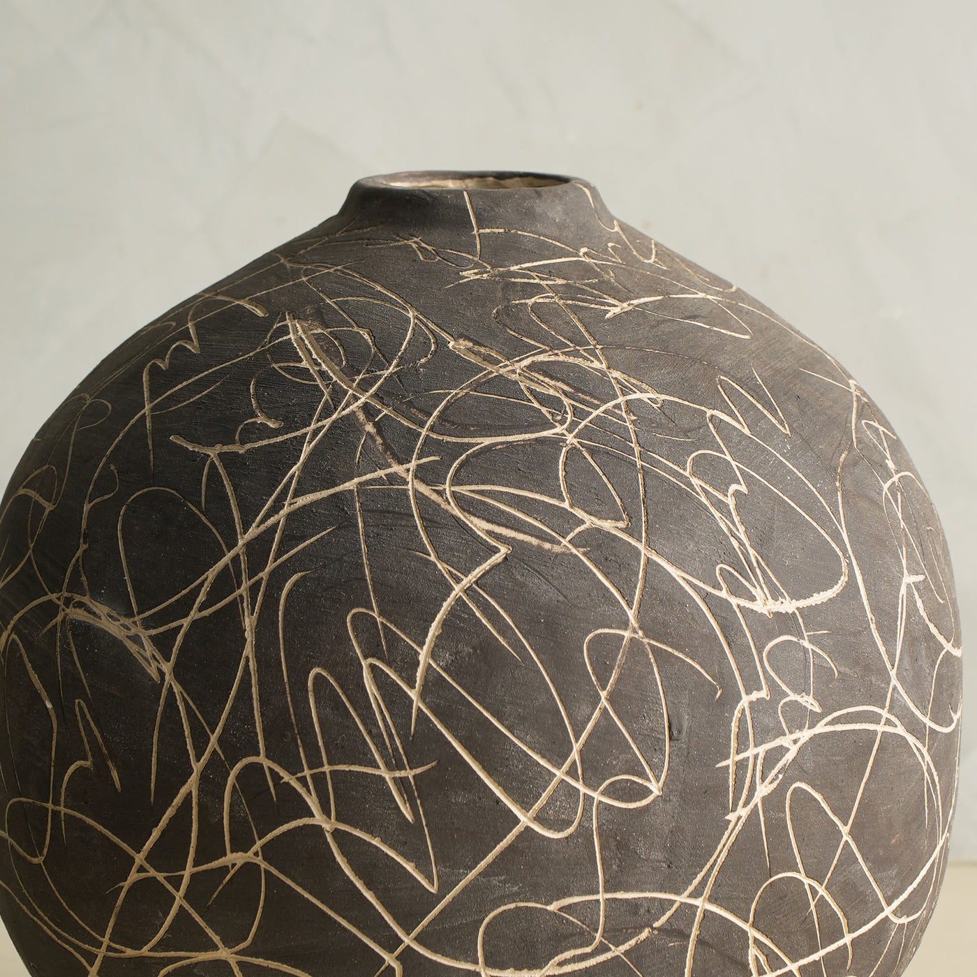 Moon Jar Small Scrible Matte Glaze