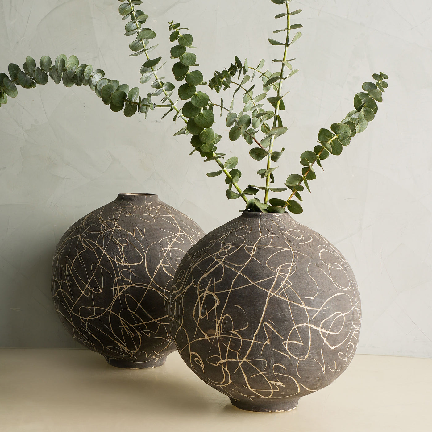 Moon Jar Small Scrible Matte Glaze