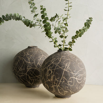 Moon Jar Small Scrible Matte Glaze