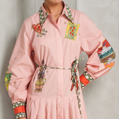 Multi color contesse shirt dress