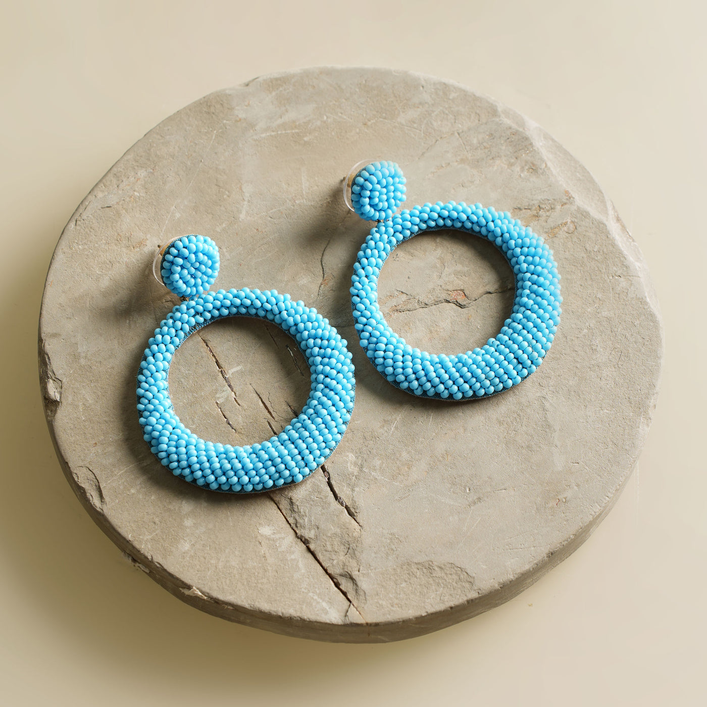 DEEPA GURNANI Asta Earrings Blue Beads