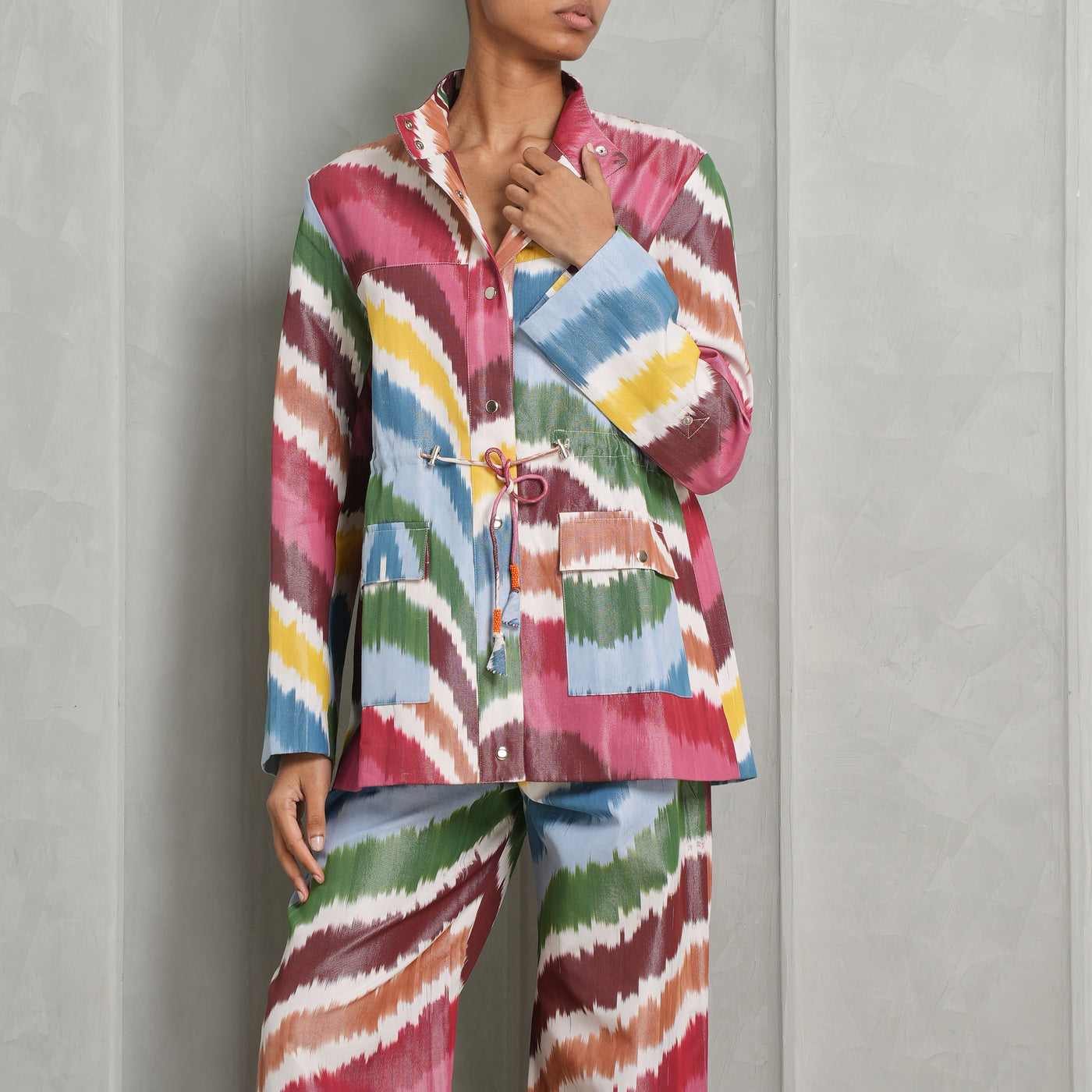 De Castro Multi Rainbow Silk Jacket