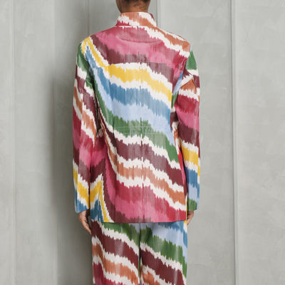 De Castro Multicolor Rainbow Silk Jacket