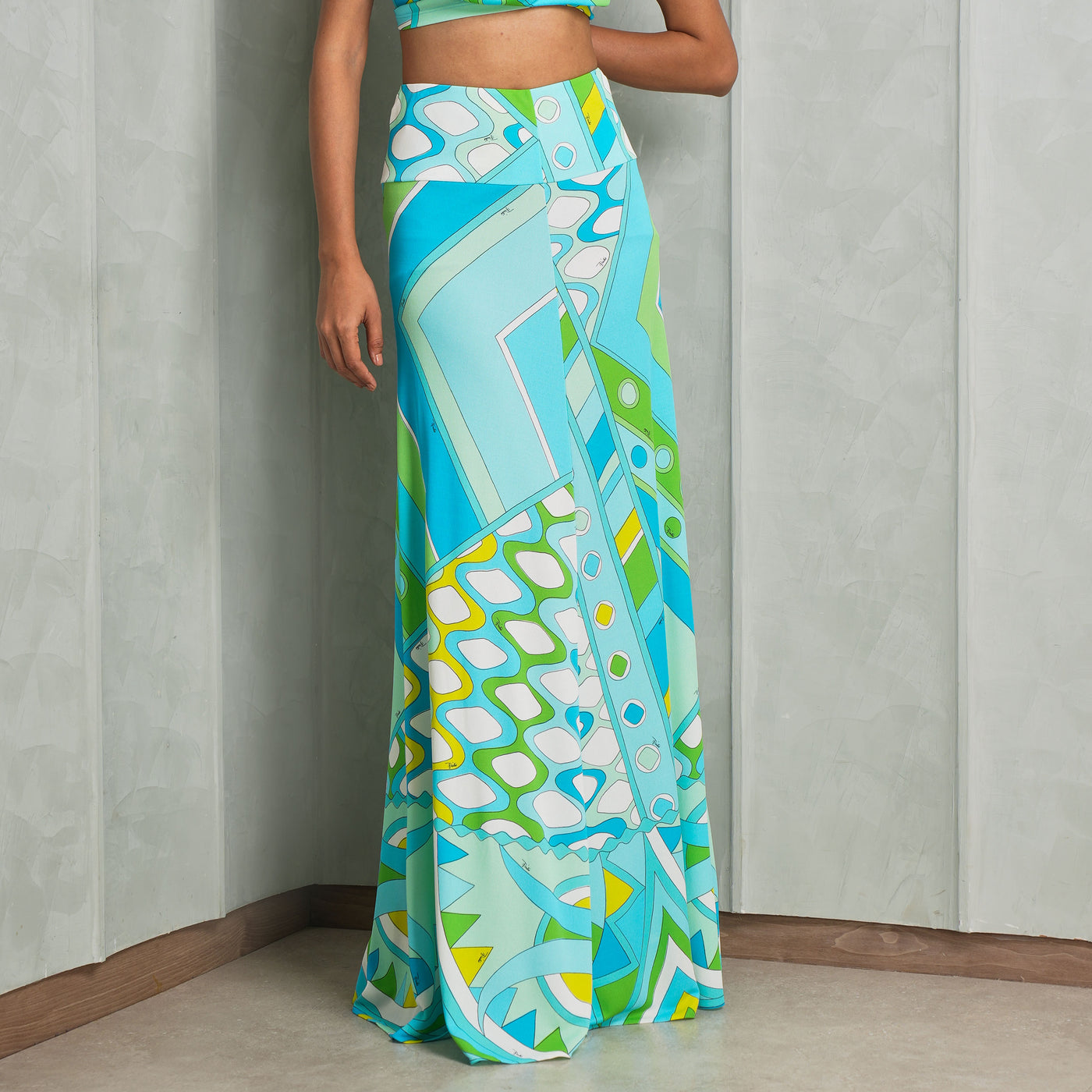 PUCCI Jersey Crepe Printed Maxi Skirt