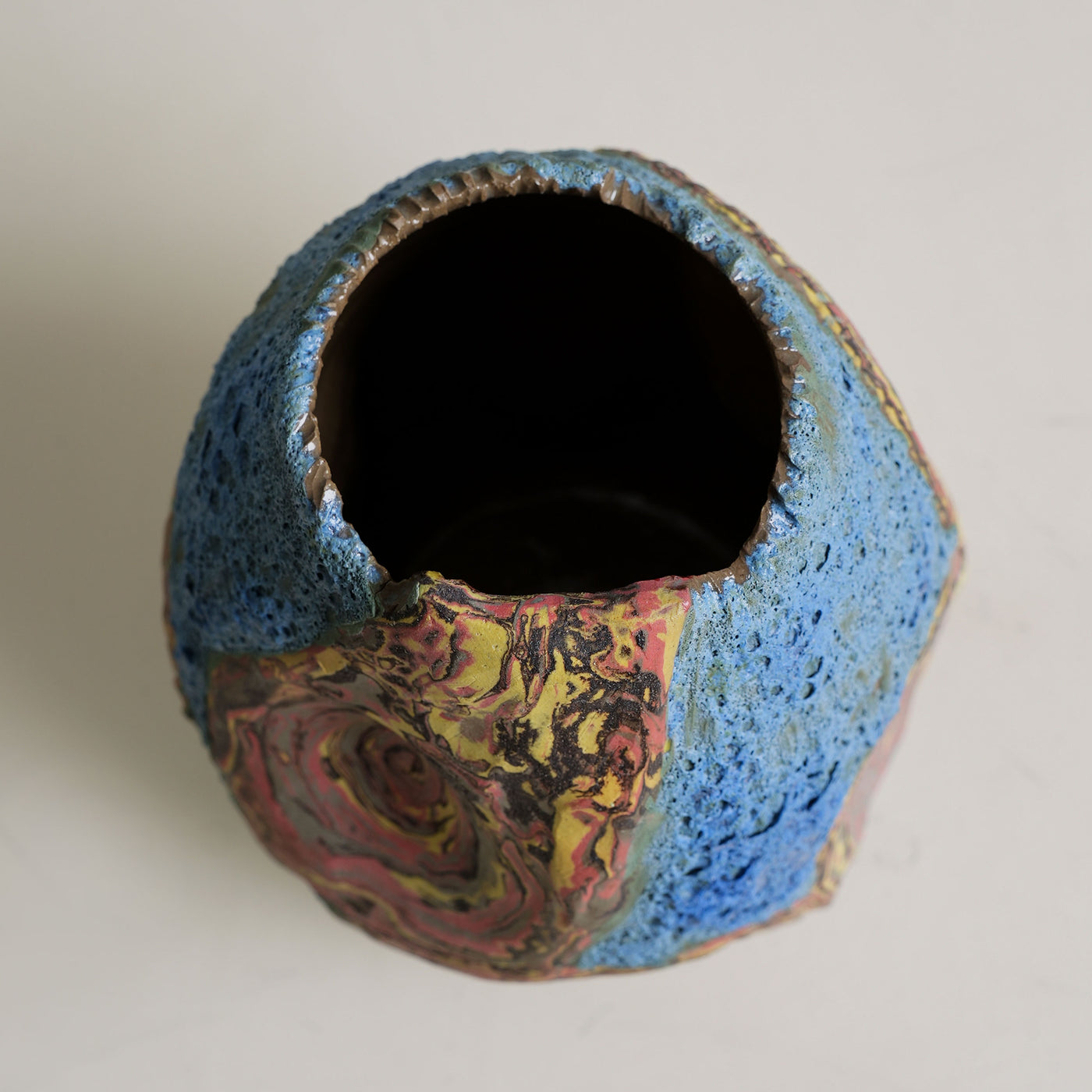 Textured Marbled Vase