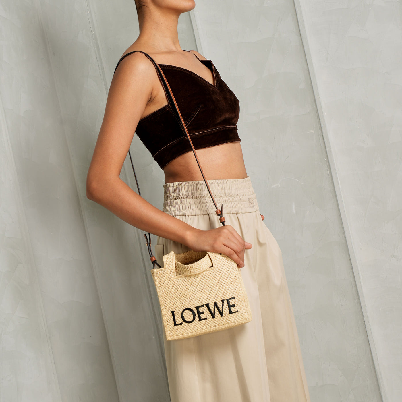 LOEWE font mini tote bag 