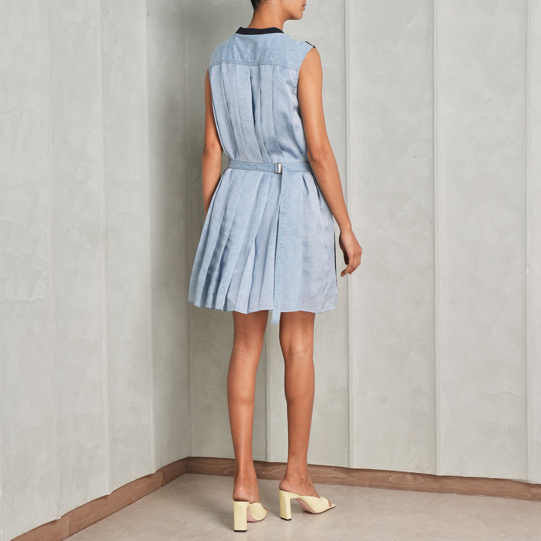 Denim Cotton Jersey Dress | Sacai