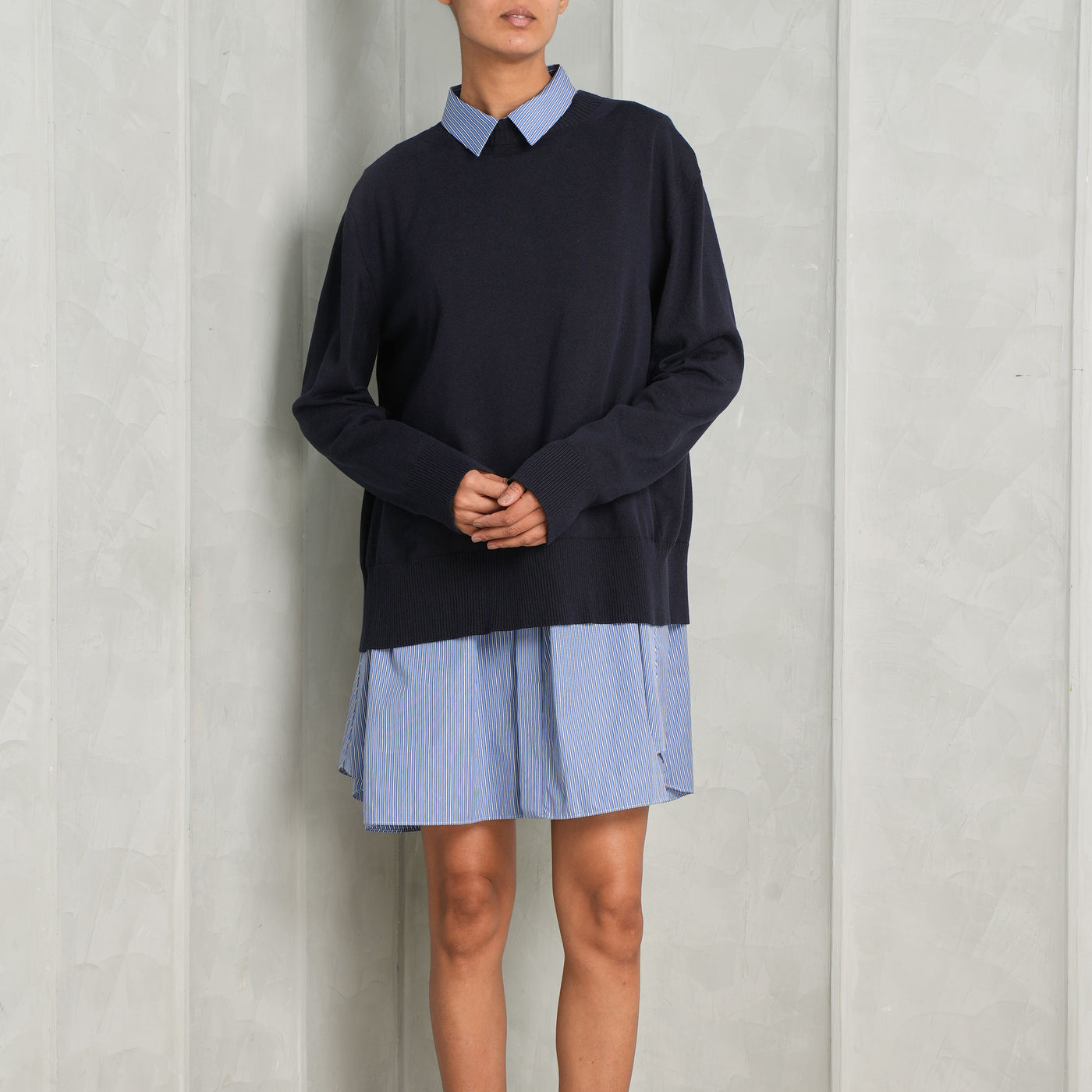 Poplin Cotton Knit Dress