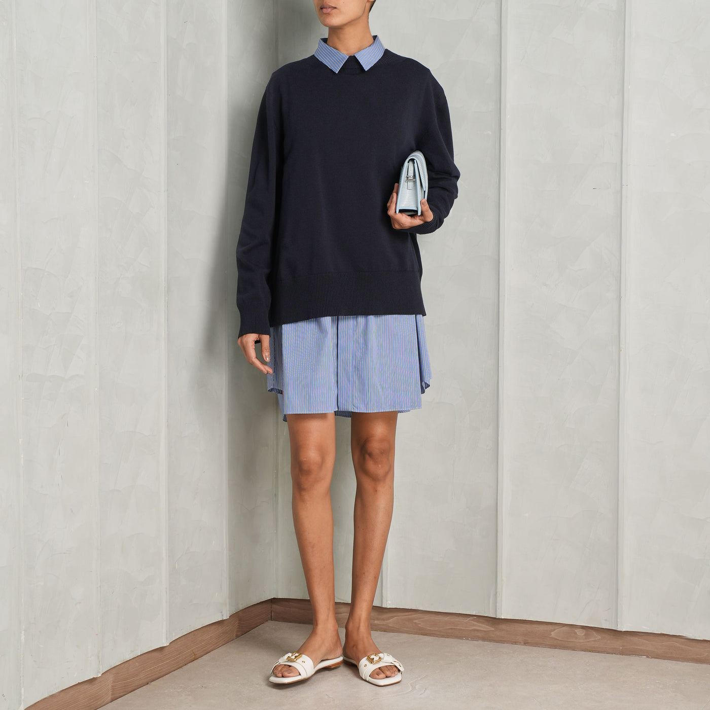 Poplin Cotton Knit Dress