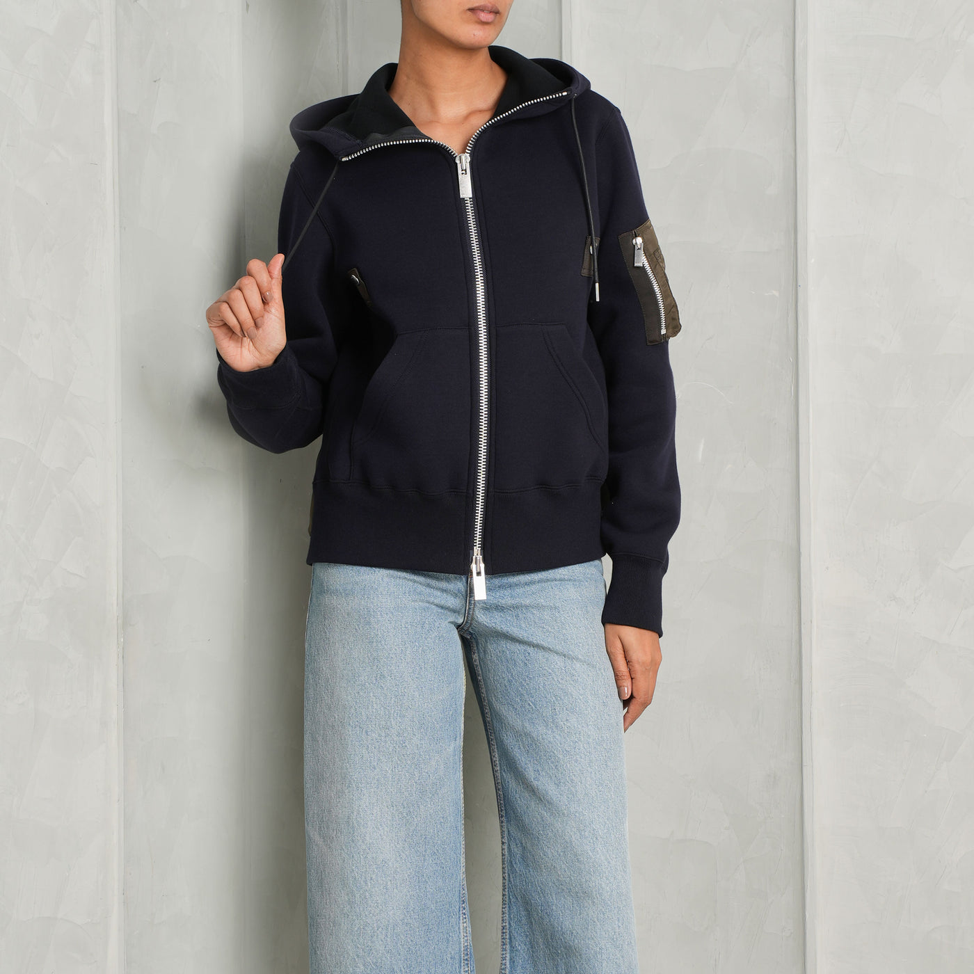 Sponge Sweat Nylon Twill Hoodie