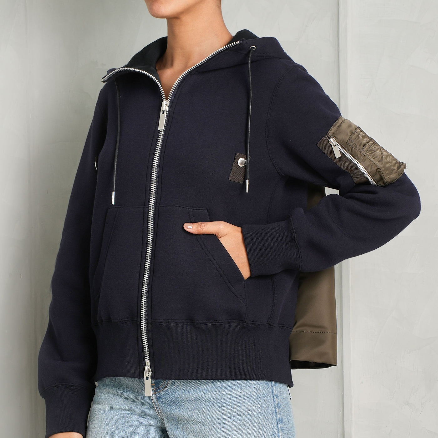 Sponge Sweat Nylon Twill Hoodie