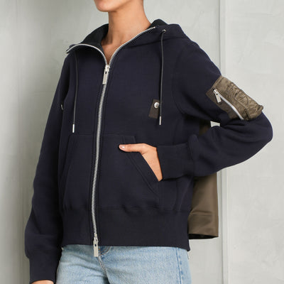 Sponge Sweat Nylon Twill Hoodie