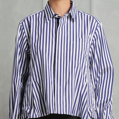 Thomas Mason Striped Pleated Shirt