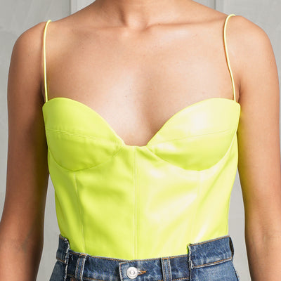 Halston Sweetheart Neck Bodysuit