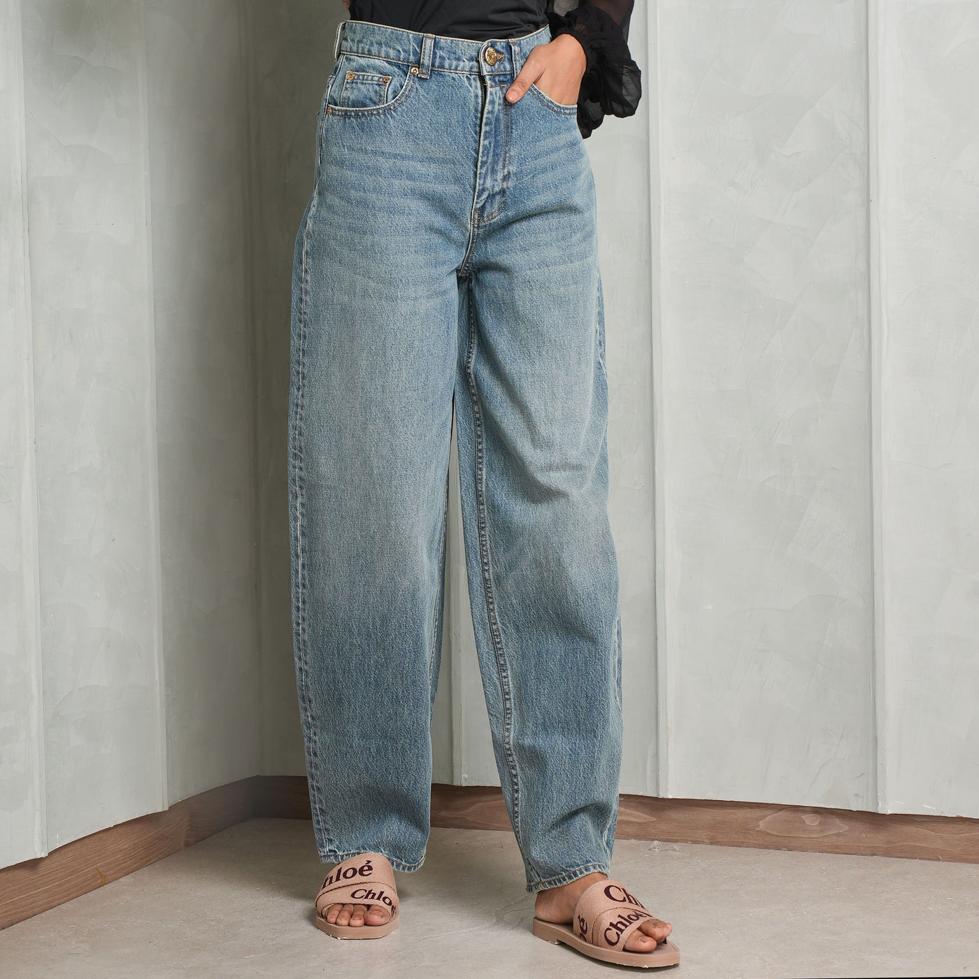 ZIMMERMAN Illustration Barrel Jean straight leg fit  